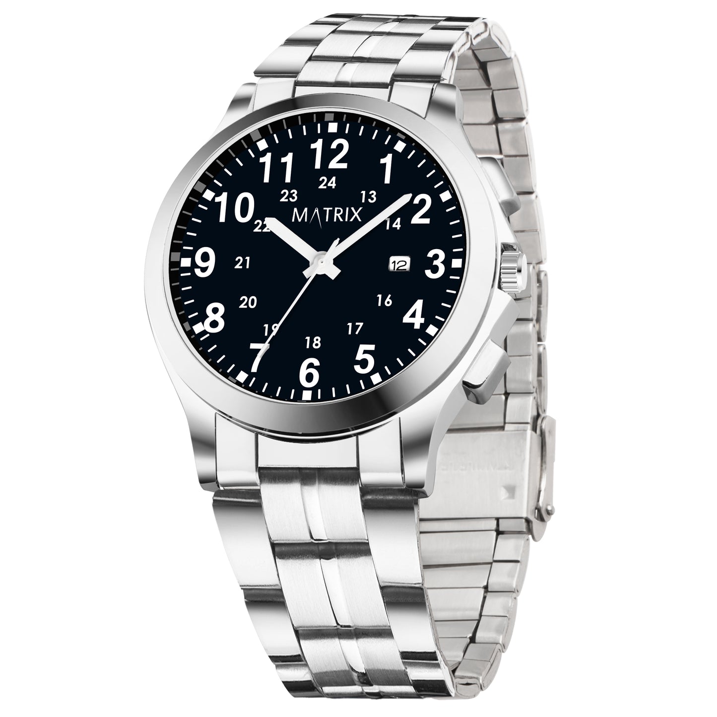 Matrix Classic Date Edition With Stainless Steel Strap Analog Watch for Men