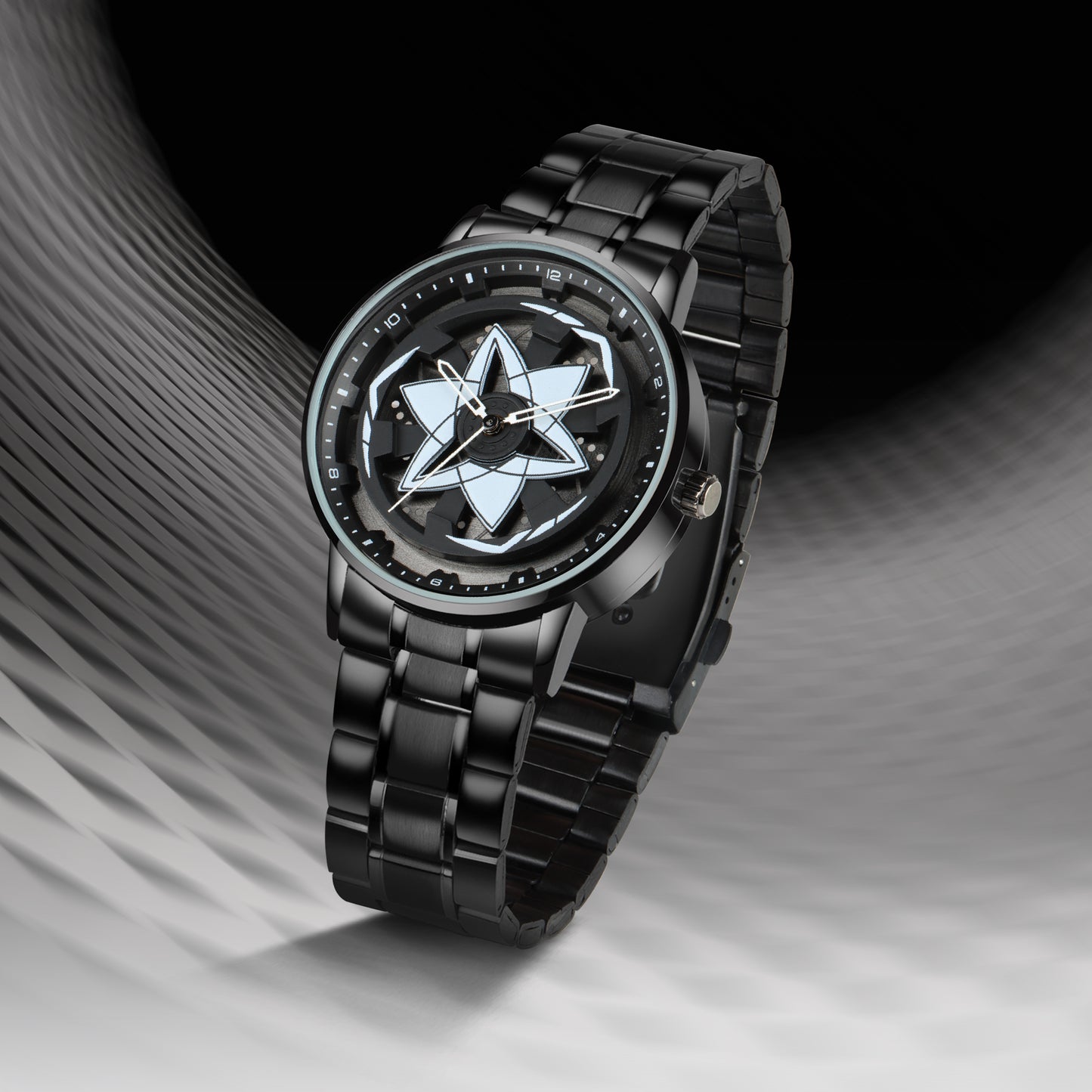 MotionX Spinning Car Wheel Dial Chain Strap Analog Watch for Men
