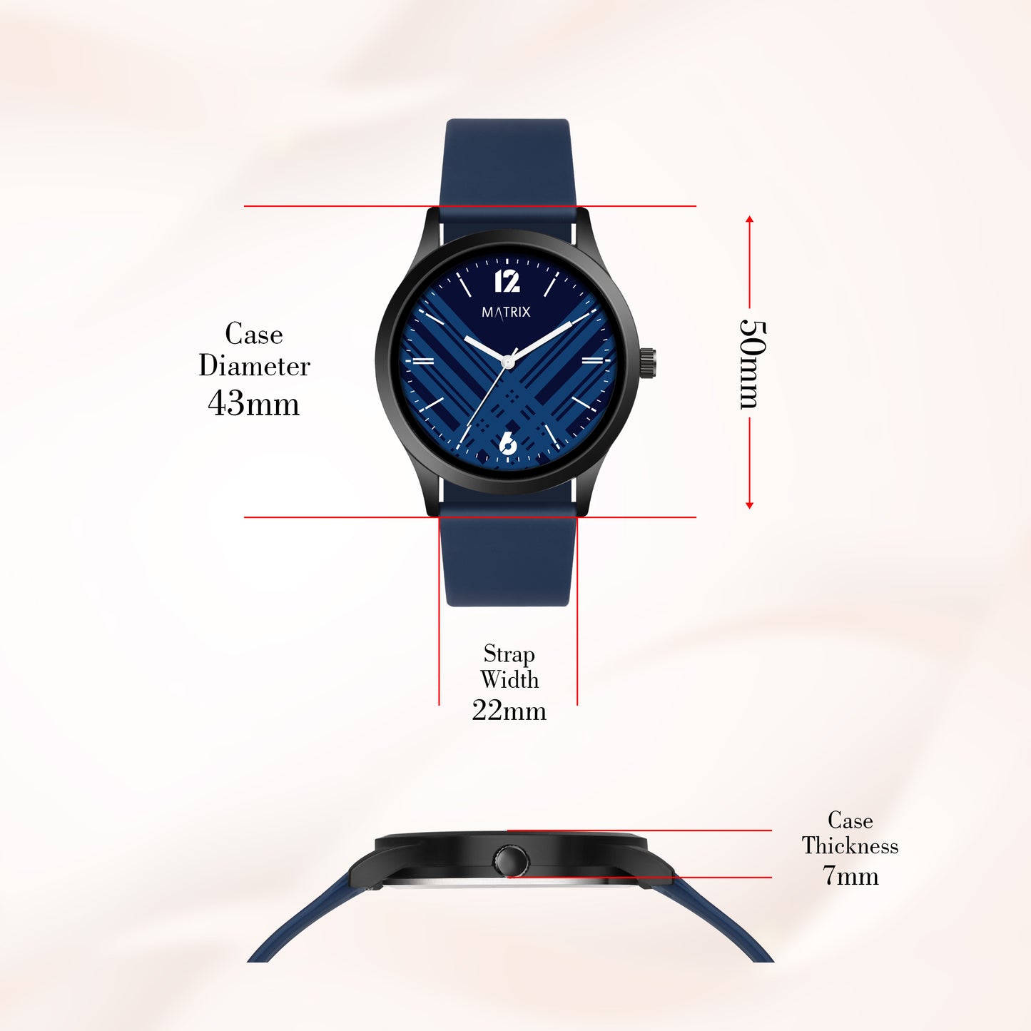 Matrix Classic Dial Silicone Strap Analog Watch for Men