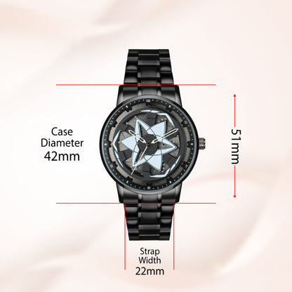 MotionX Spinning Car Wheel Dial Chain Strap Analog Watch for Men