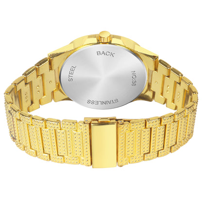 Matrix Modern Stone Studded Dial & Stainless Steel Chain Analog Watch For Men