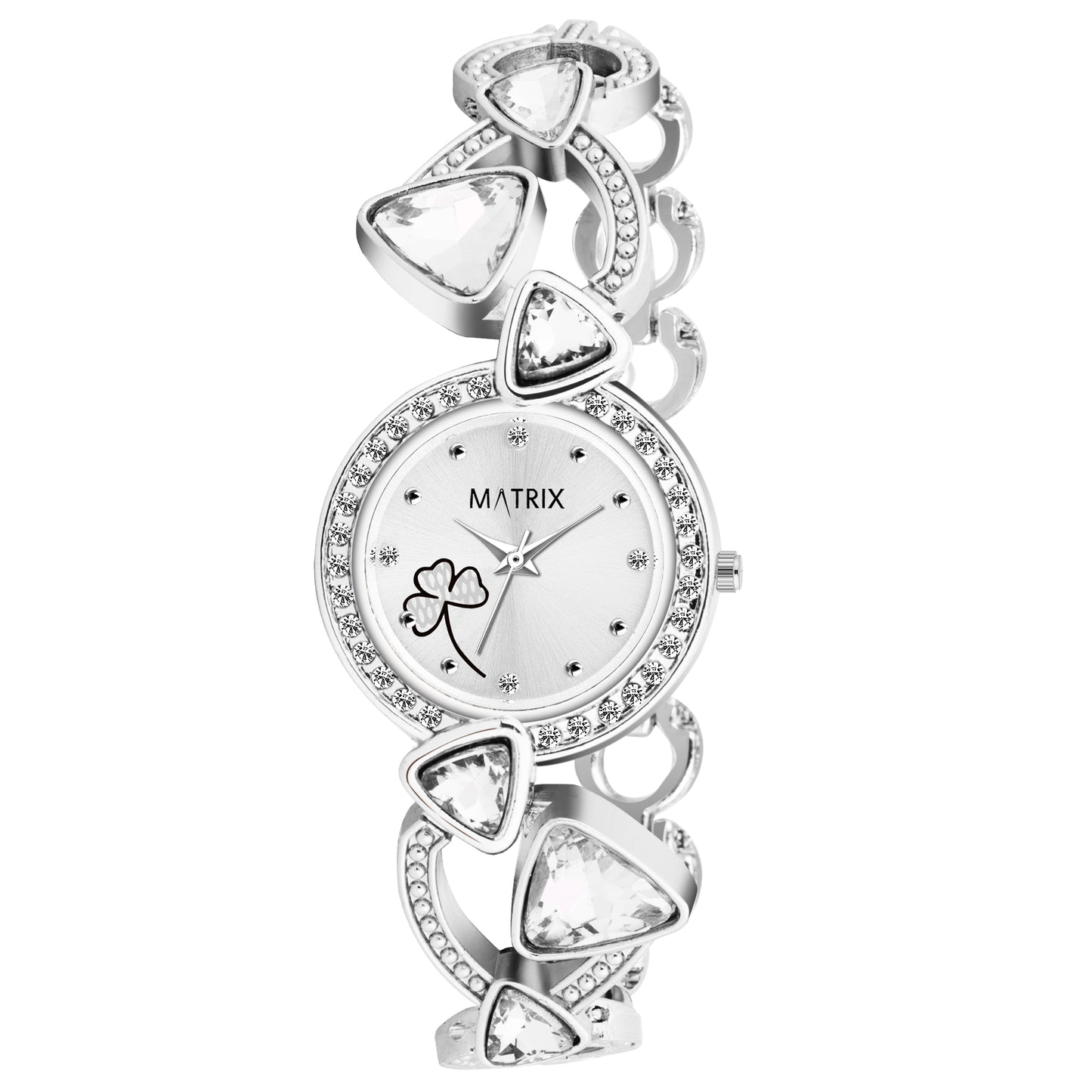 Matrix DAISY Stone Studded Bracelet Analog Watch for Women