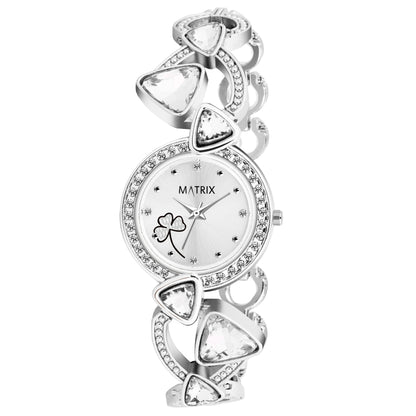 Matrix DAISY Stone Studded Bracelet Analog Watch for Women