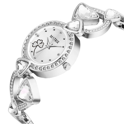 Matrix DAISY Stone Studded Bracelet Analog Watch for Women
