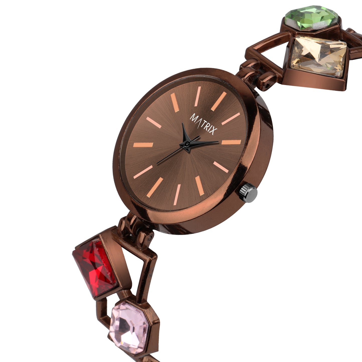 Matrix DAISY Stone Studded Bracelet Analog Watch for Women
