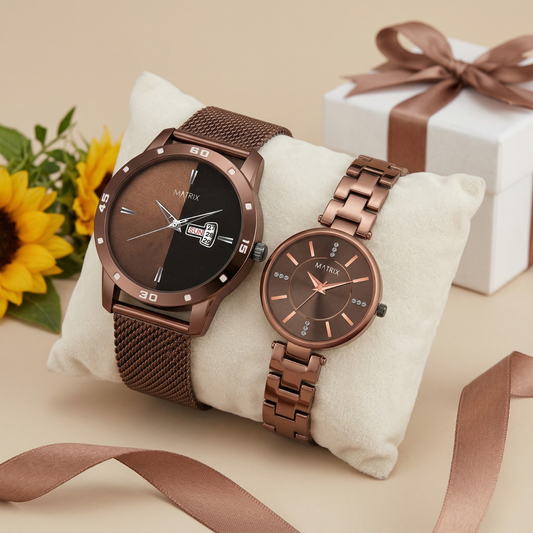 Matrix EVERBOND Analog Couple Watches For Men & Women