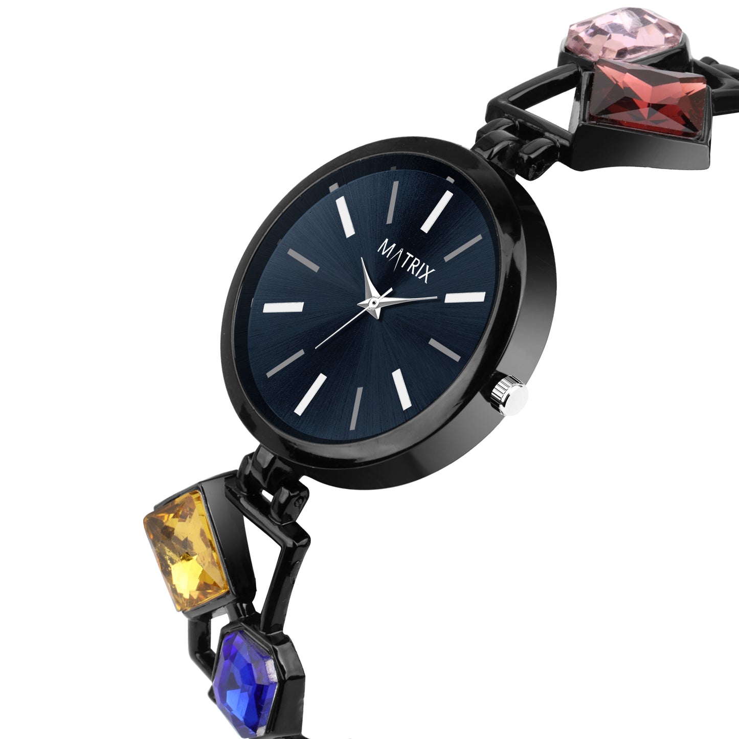 Matrix DAISY Stone Studded Bracelet Analog Watch for Women