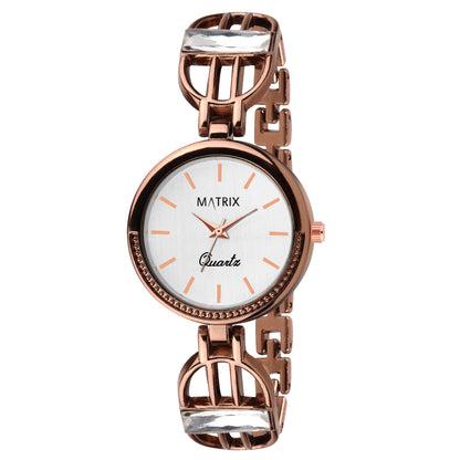 Matrix DAISY Stone Studded Bracelet Analog Watch for Women