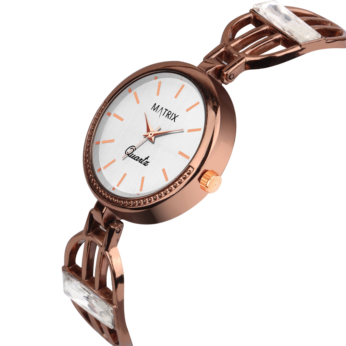 Matrix DAISY Stone Studded Bracelet Analog Watch for Women