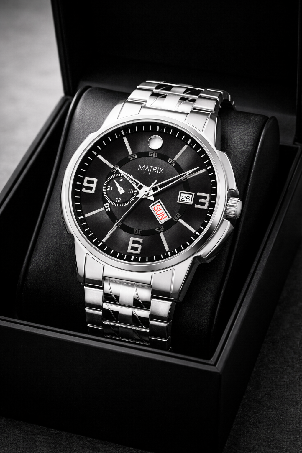 Matrix Superior Day & Date With Stainless Steel Strap Analog Watch For Men