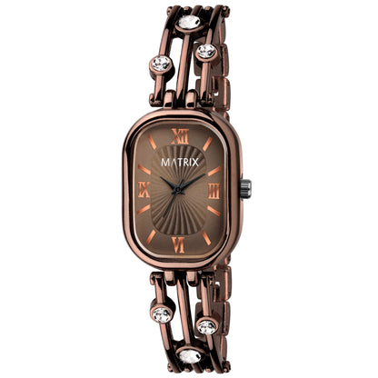 Matrix DAISY Stone Studded Bracelet Analog Watch for Women