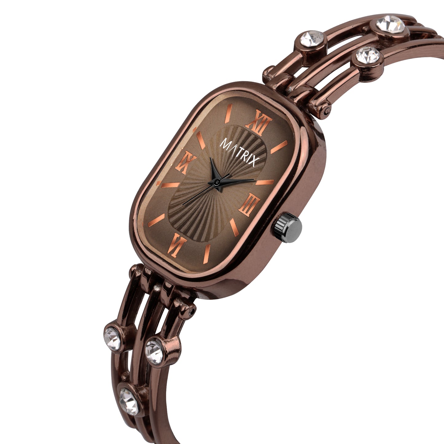 Matrix DAISY Stone Studded Bracelet Analog Watch for Women