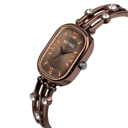 Matrix DAISY Stone Studded Bracelet Analog Watch for Women