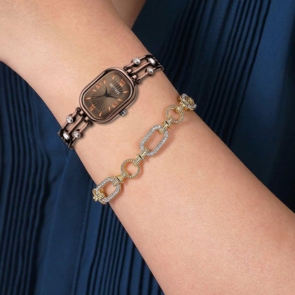 Matrix DAISY Stone Studded Bracelet Analog Watch for Women