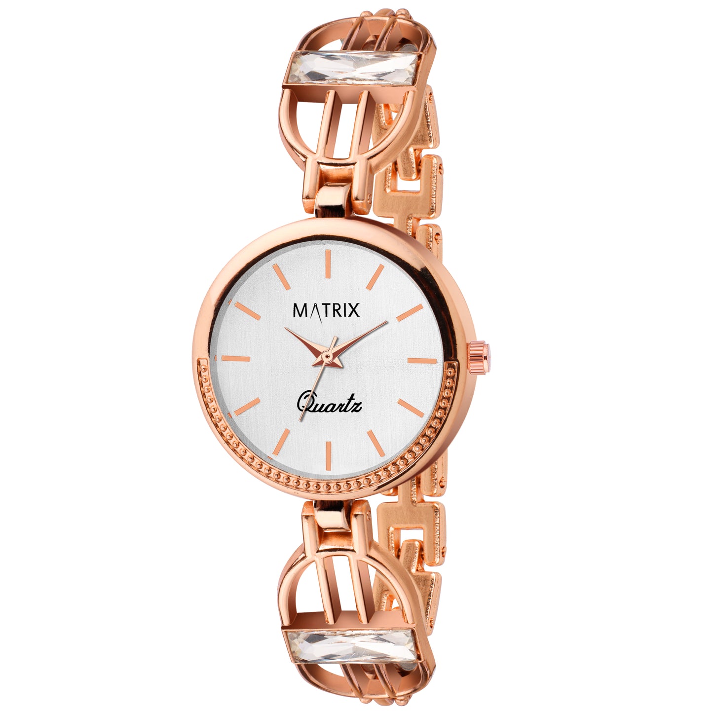 Matrix DAISY Stone Studded Bracelet Analog Watch for Women