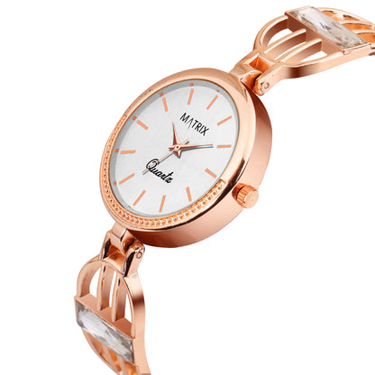 Matrix DAISY Stone Studded Bracelet Analog Watch for Women