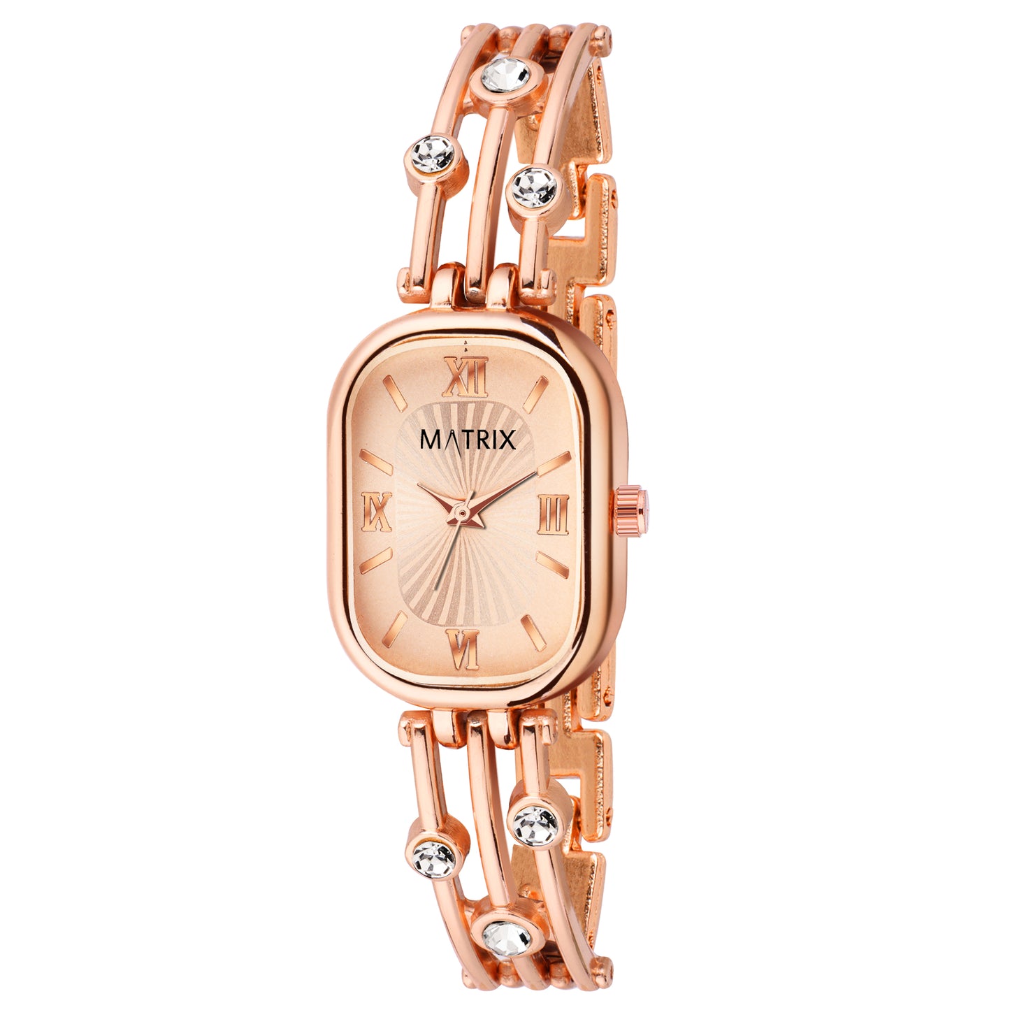 Matrix DAISY Stone Studded Bracelet Analog Watch for Women