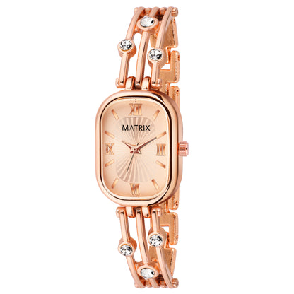 Matrix DAISY Stone Studded Bracelet Analog Watch for Women