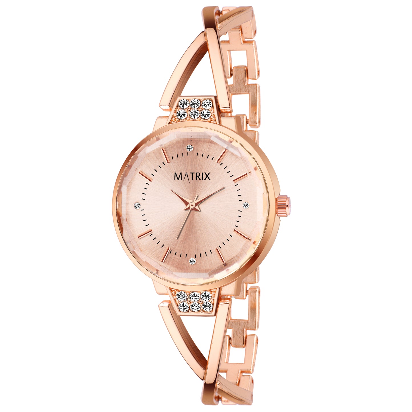 Matrix DAISY Stone Studded Bracelet Analog Watch for Women