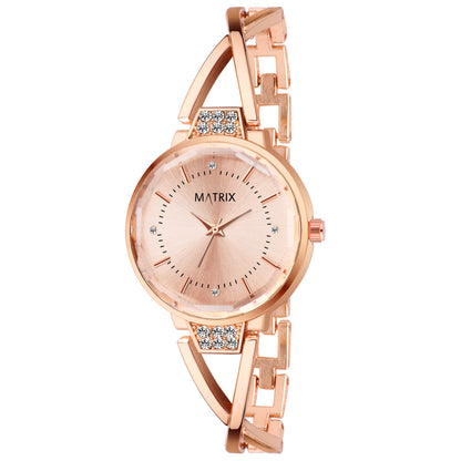 Matrix DAISY Stone Studded Bracelet Analog Watch for Women
