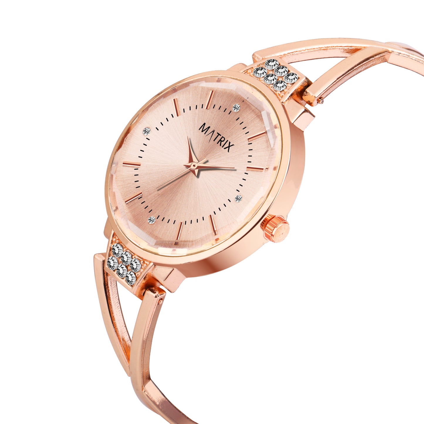 Matrix DAISY Stone Studded Bracelet Analog Watch for Women