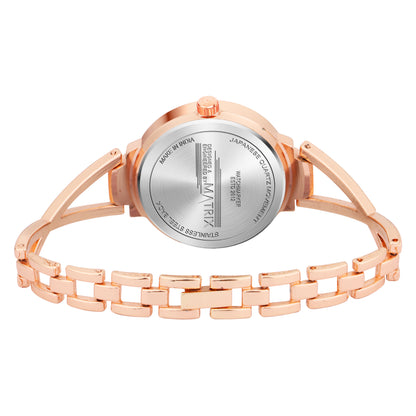 Matrix DAISY Stone Studded Bracelet Analog Watch for Women
