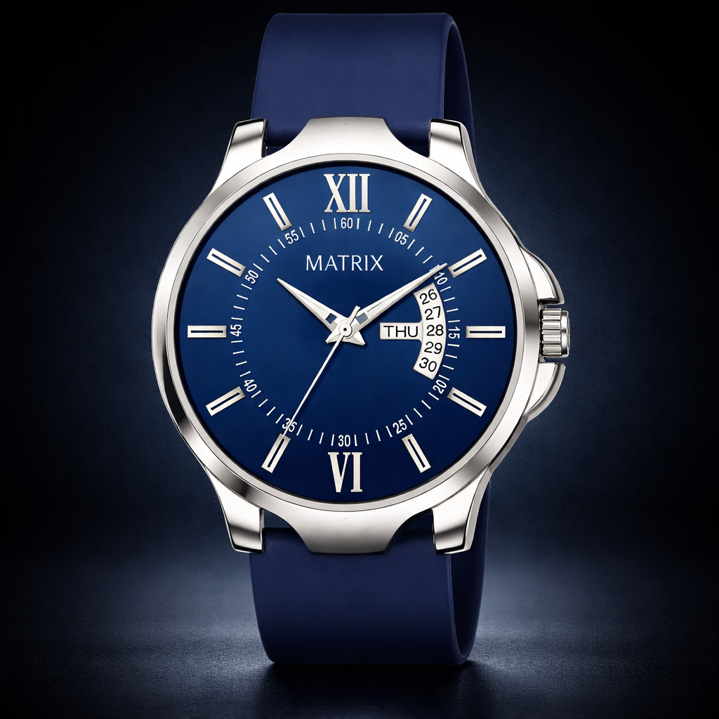 Matrix Antique 2.0 Day & Date Softest Silicone Strap Analog Watch For Men & Boys