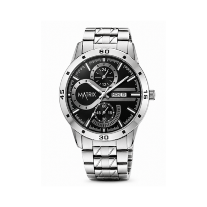 Matrix Superior Day & Date With Stainless Steel Strap Analog Watch For Men