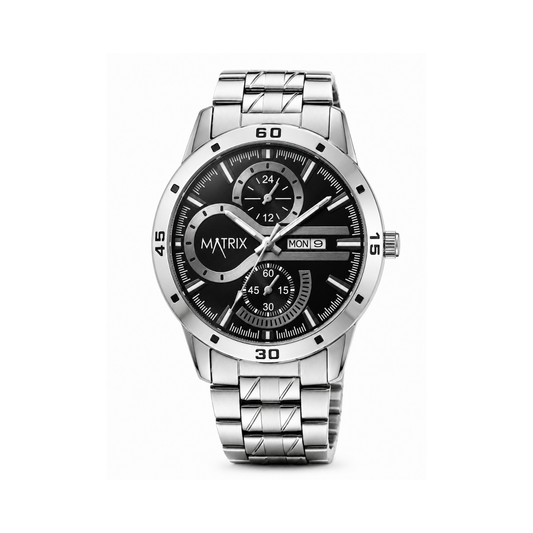 Matrix Superior Day & Date With Stainless Steel Strap Analog Watch For Men