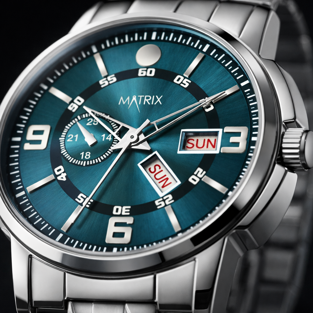 Matrix Superior Day & Date With Stainless Steel Strap Analog Watch For Men