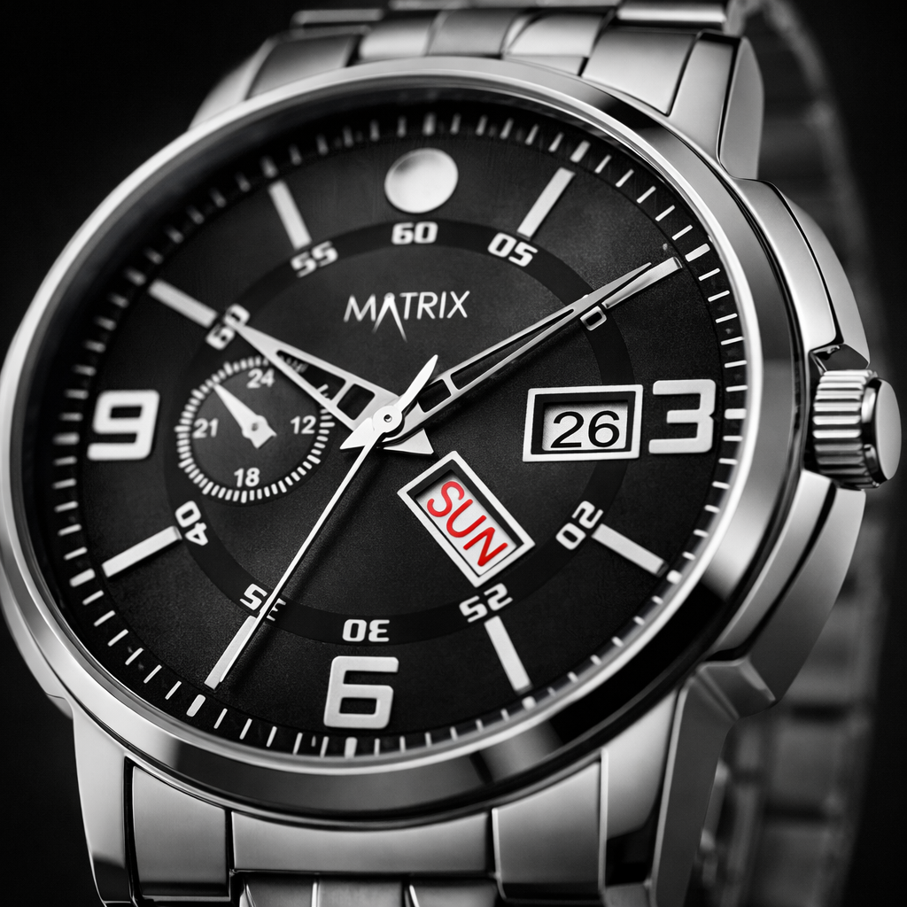 Matrix Superior Day & Date With Stainless Steel Strap Analog Watch For Men