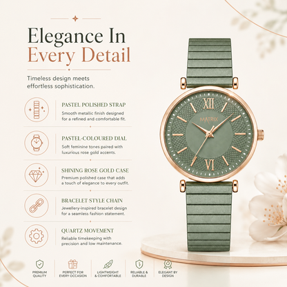 Matrix Bloom Collection Women's Analog Wrist Watch