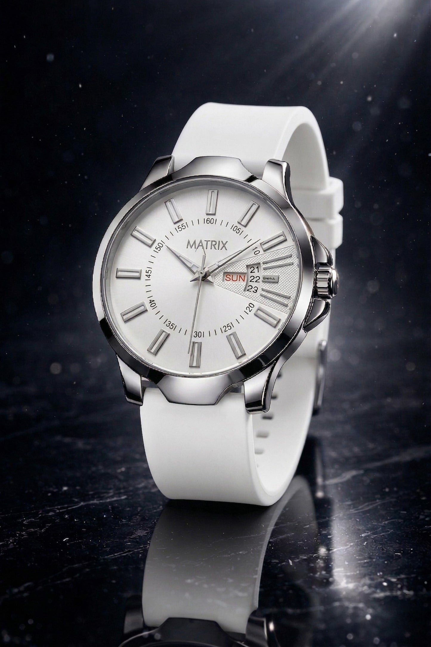 Matrix ELITE Day & Date Silicone Strap Analog Watch For Men & Boys