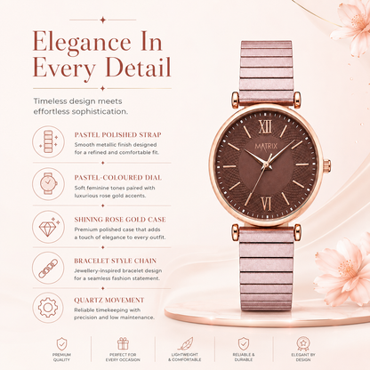 Matrix Bloom Collection Women's Analog Wrist Watch