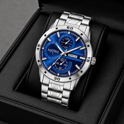 Matrix Superior Day & Date With Stainless Steel Strap Analog Watch For Men