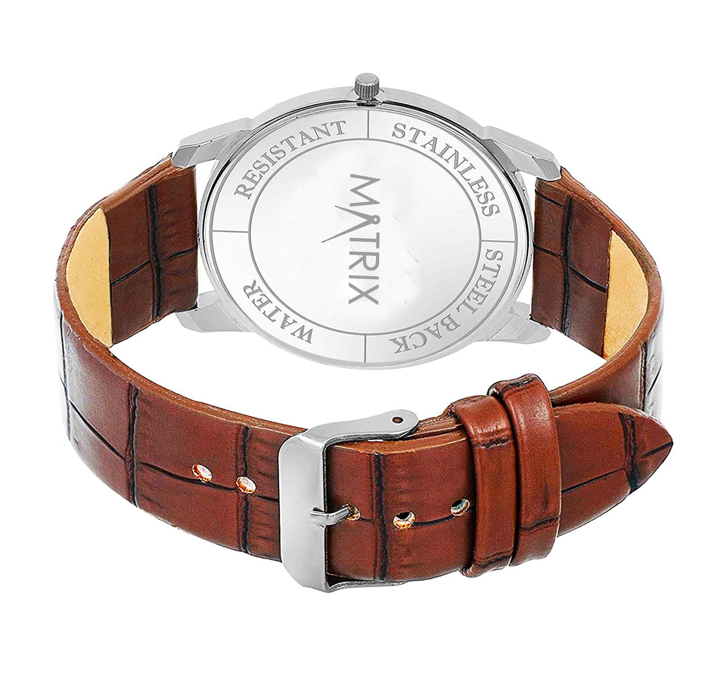 Signature Leather Strap Analog Watch for Men