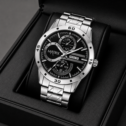 Matrix Superior Day & Date With Stainless Steel Strap Analog Watch For Men