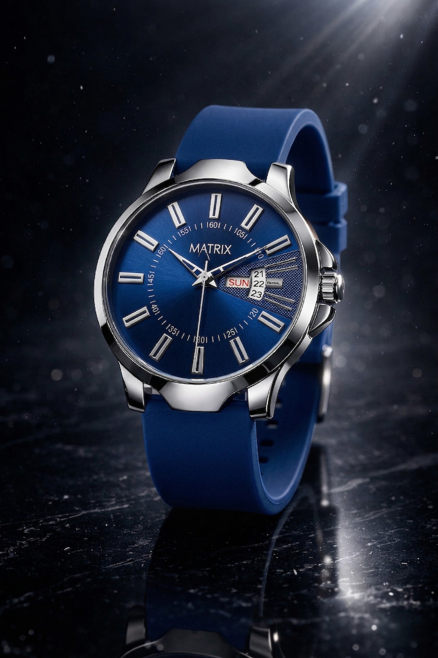 Matrix ELITE Day & Date Silicone Strap Analog Watch For Men & Boys