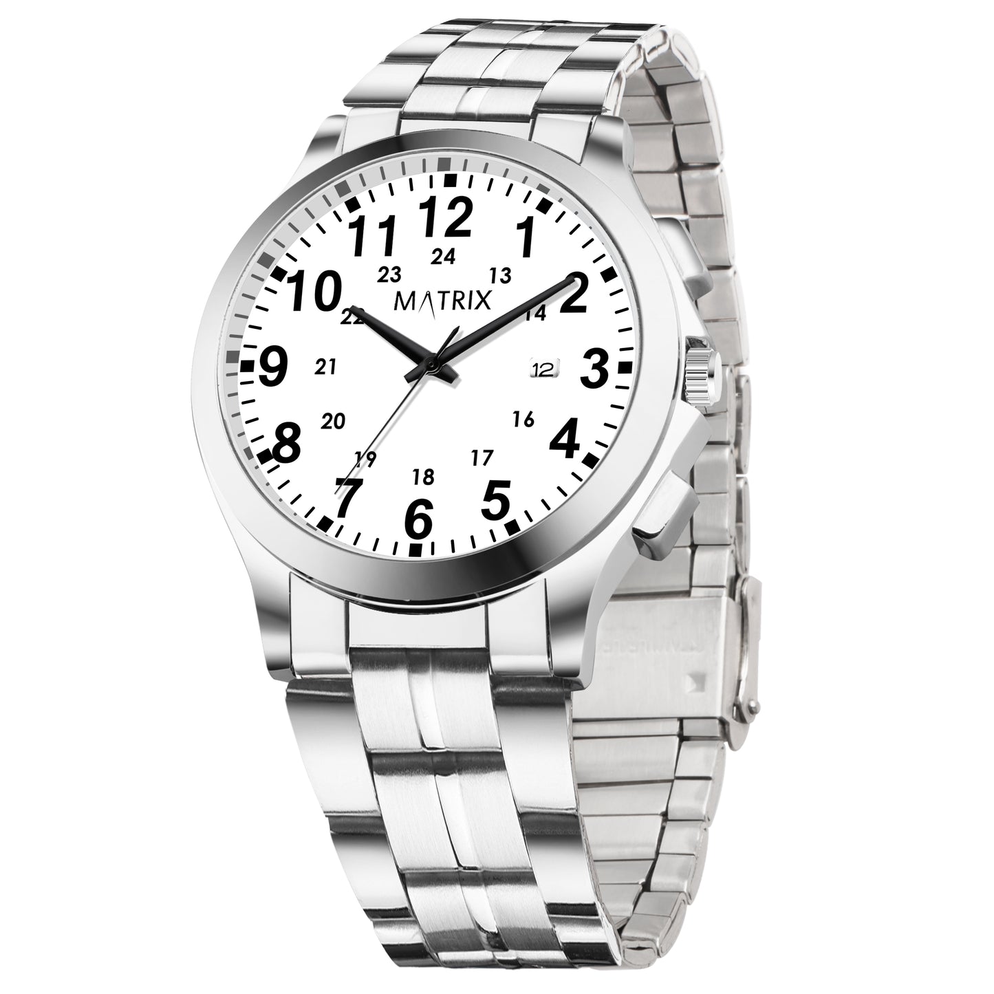 Matrix Classic Date Edition With Stainless Steel Strap Analog Watch for Men