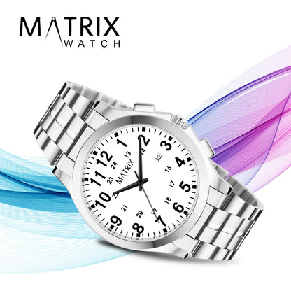 Matrix Classic Date Edition With Stainless Steel Strap Analog Watch for Men