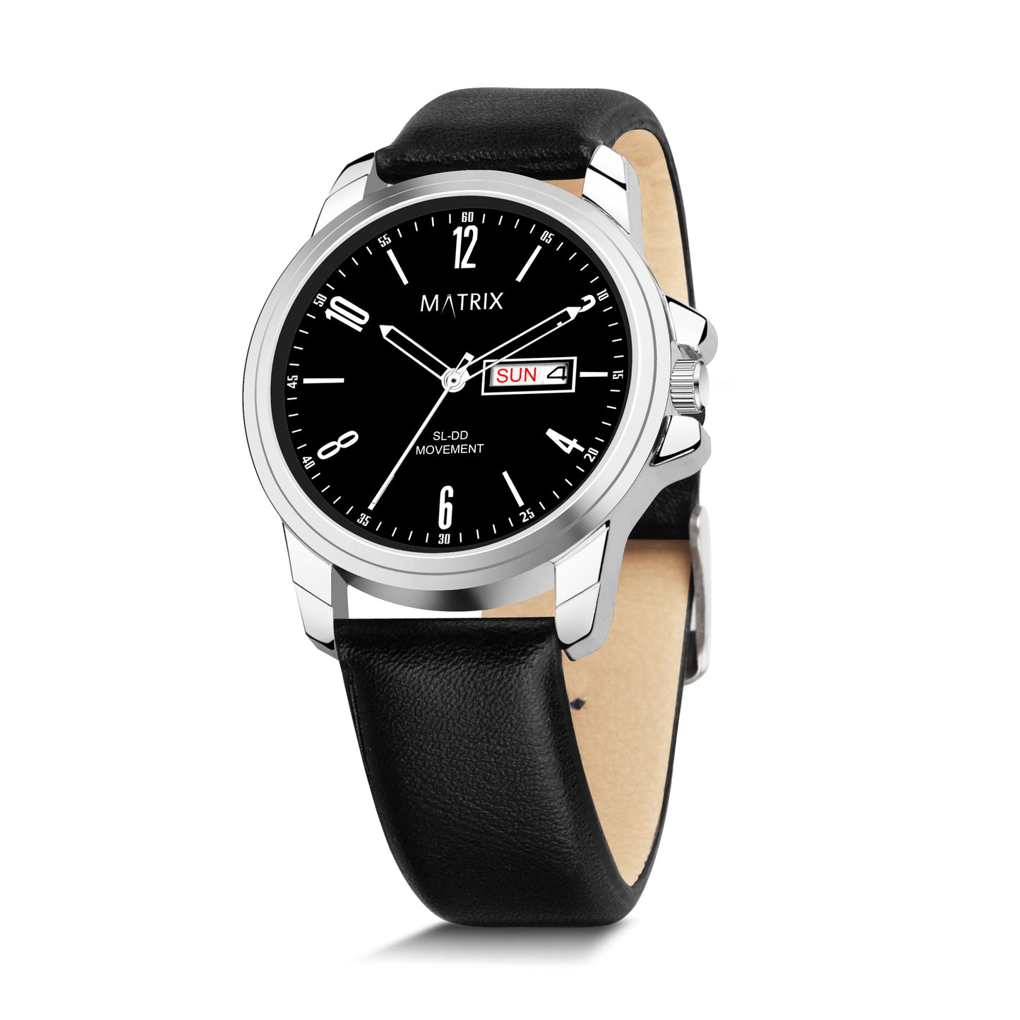 Matrix Hype Day & Date With Leather Strap Analog Watch For Men