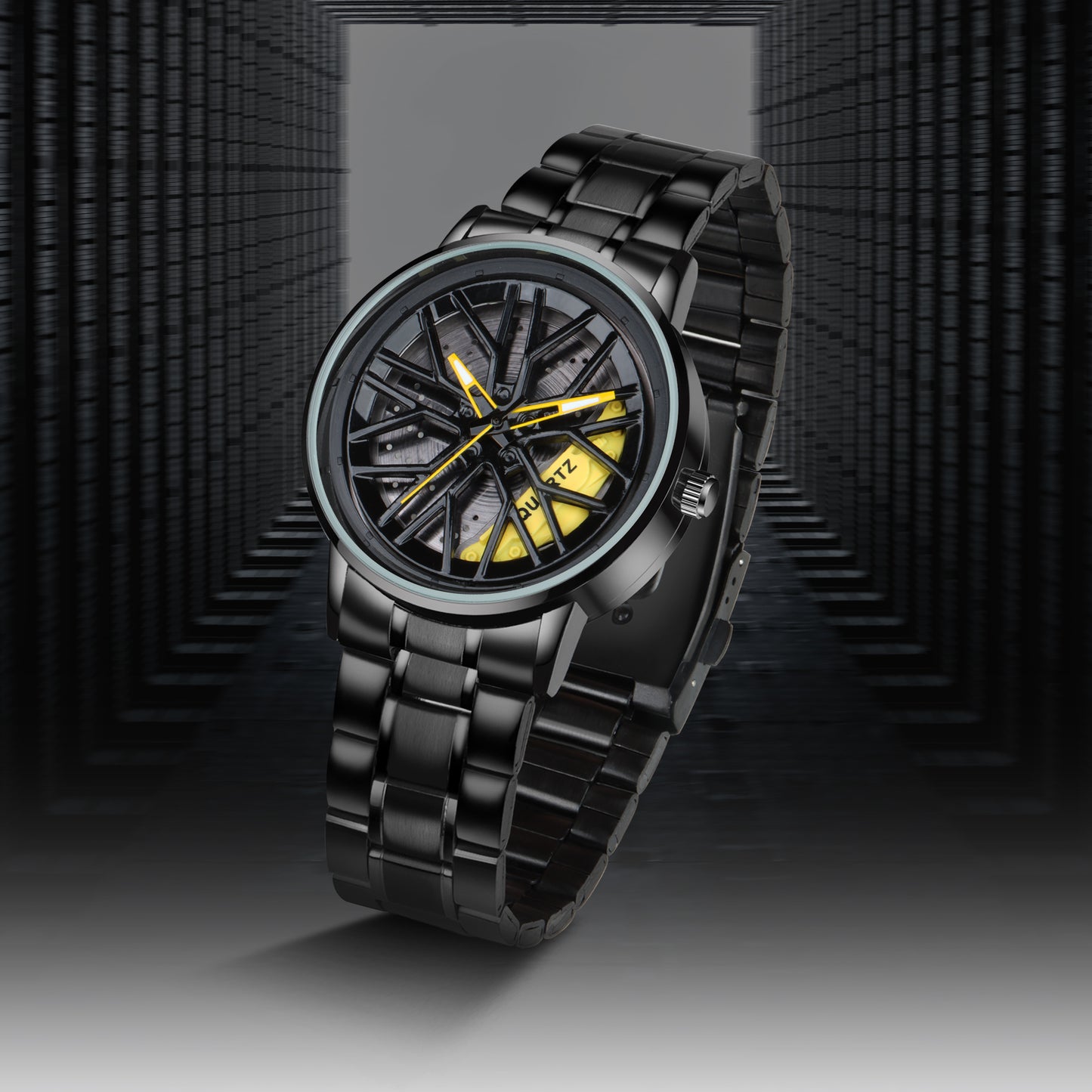 MotionX Rotating Roulette Dial Stainless Steel Strap Analog Watch for Men