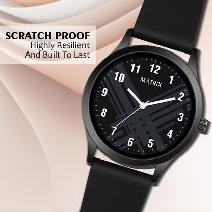 Classic Silicone Strap Analog Watch for Men