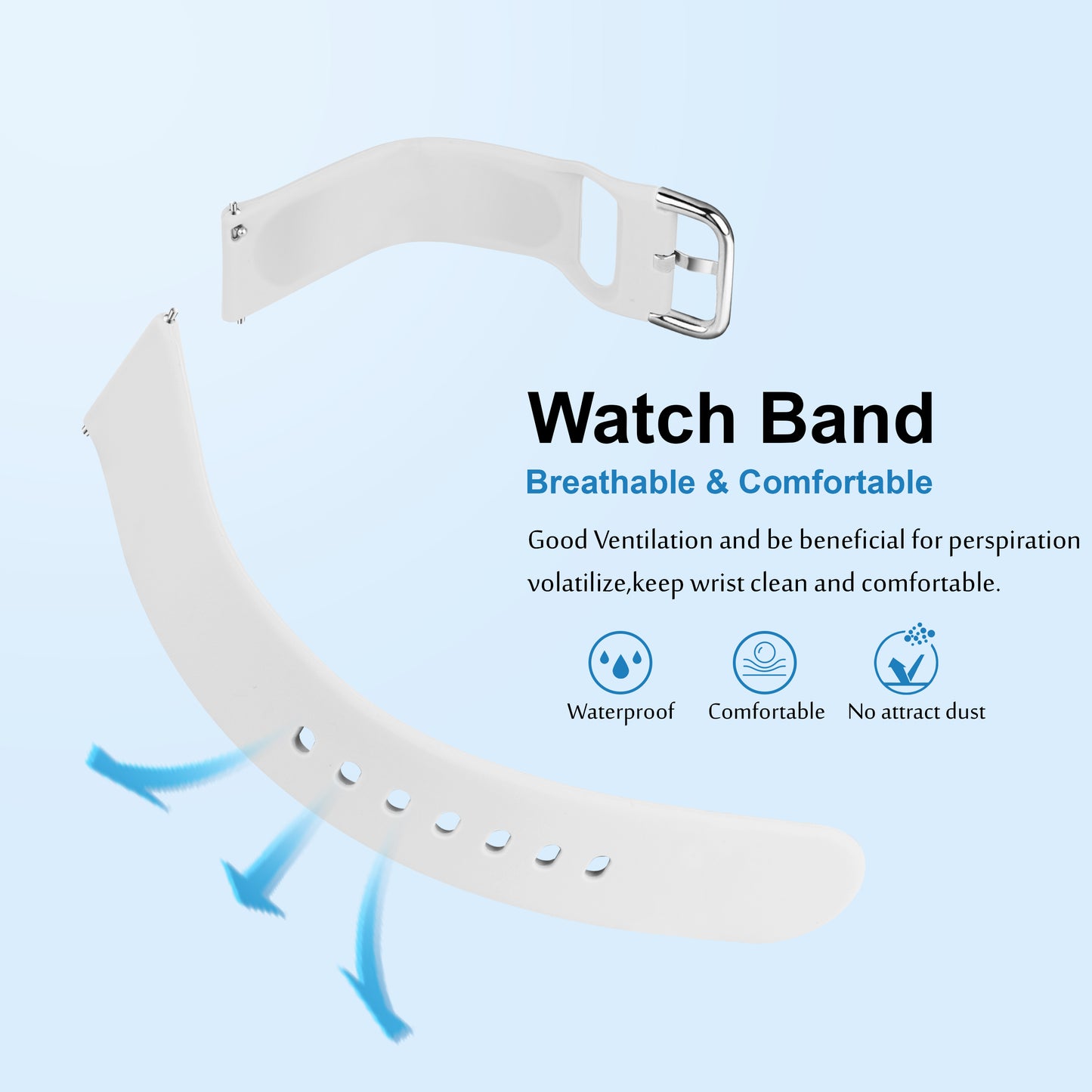 Matrix Accessorize 22MM Silicone Loop Strap (Colour : Grey)