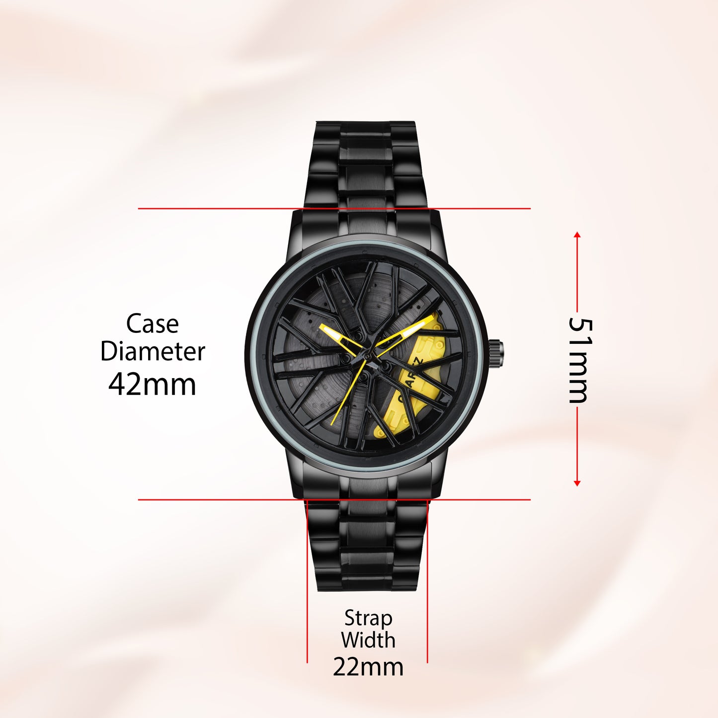 MotionX Rotating Roulette Dial Stainless Steel Strap Analog Watch for Men