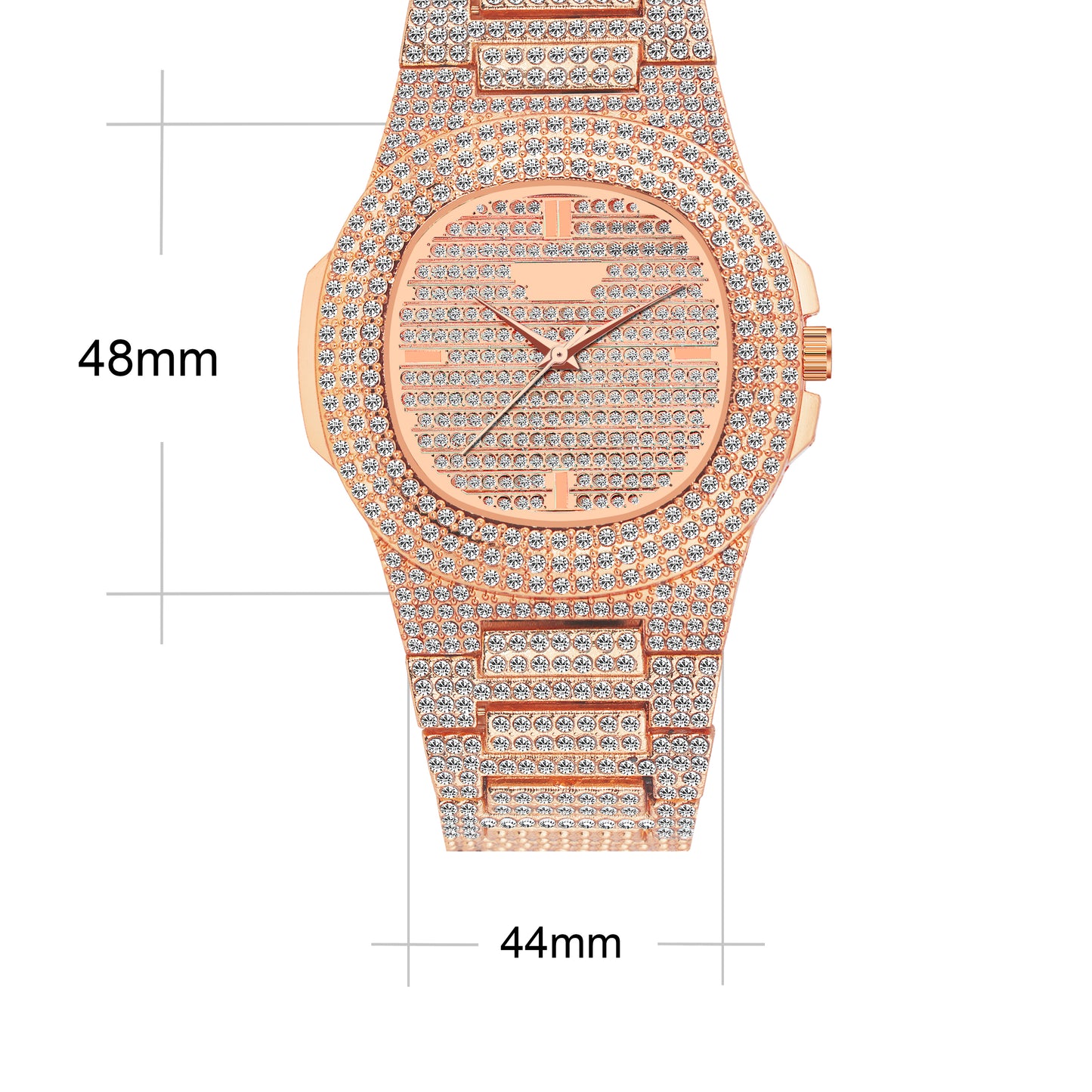 Matrix Modern Stone Studded Dial & Stainless Steel Chain Analog Watch For Men