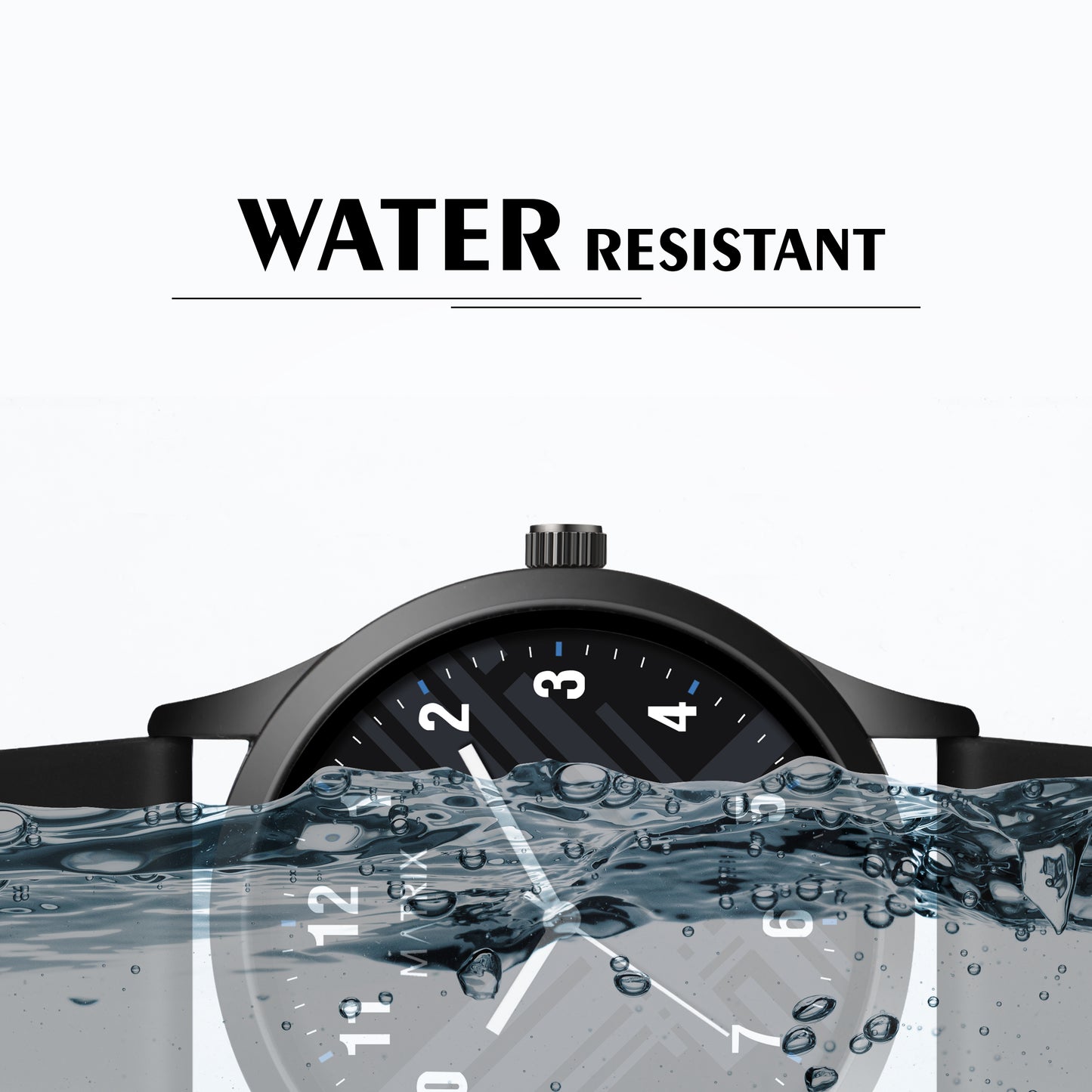 Classic Silicone Strap Analog Watch for Men