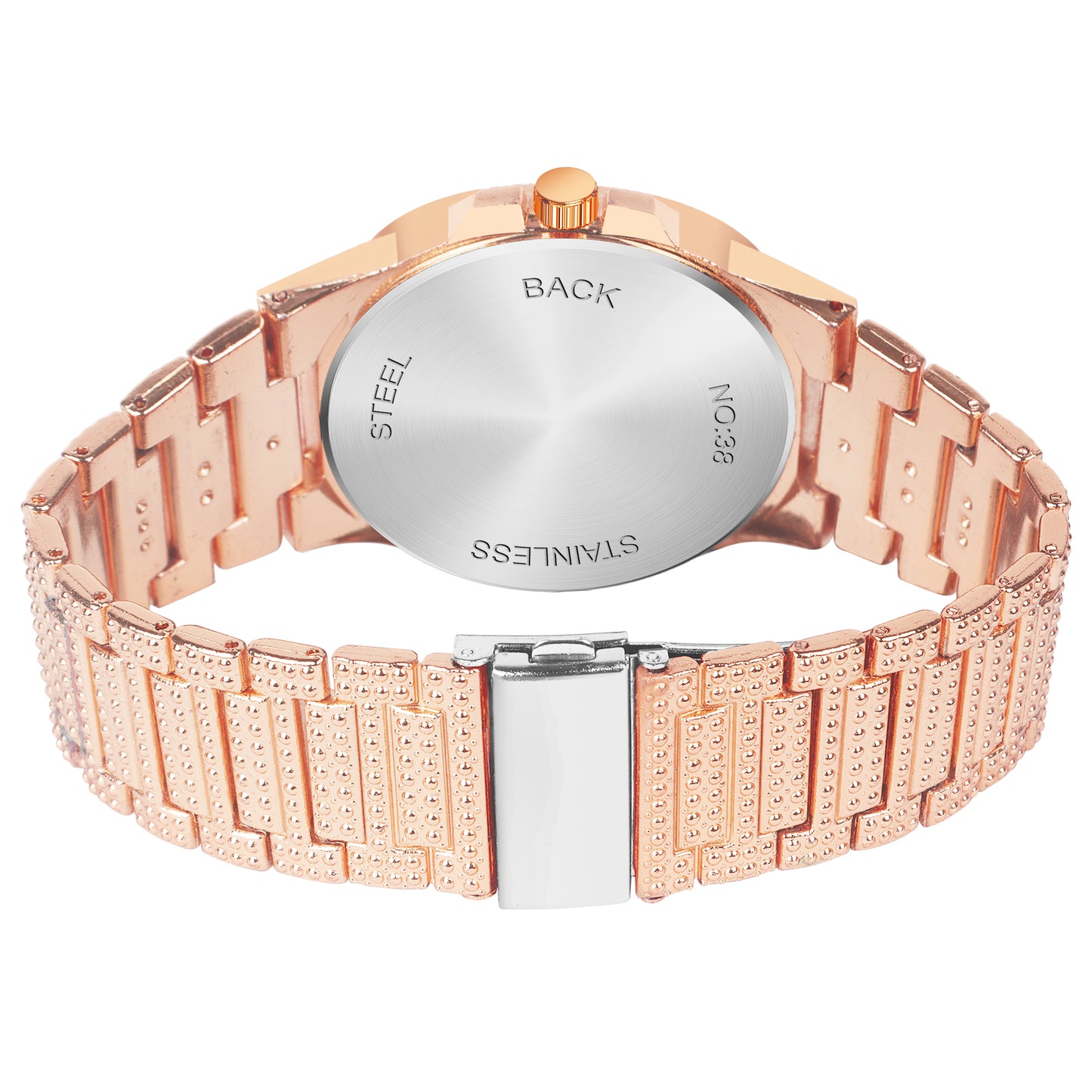 Matrix Modern Stone Studded Dial & Stainless Steel Chain Analog Watch For Men