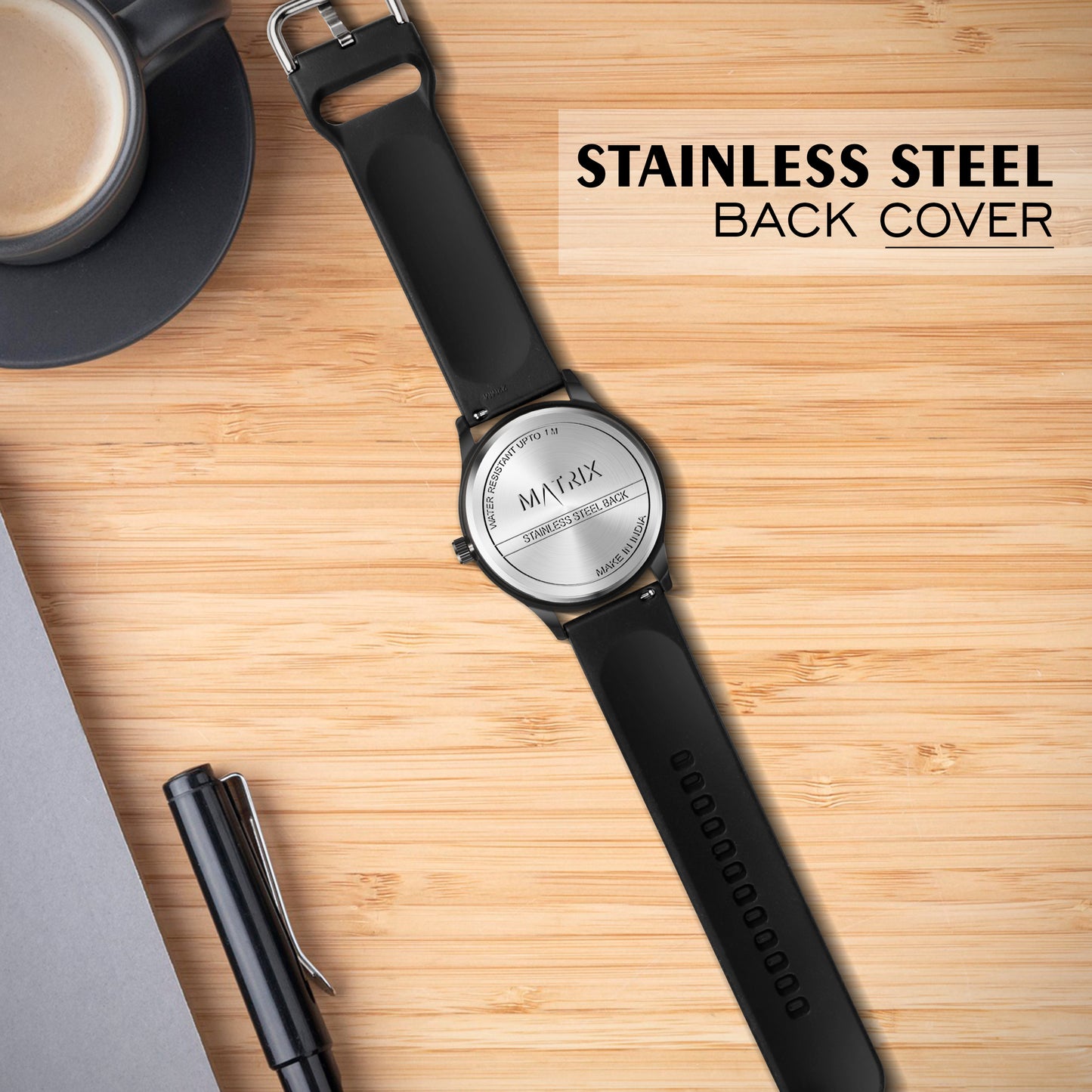 Classic Silicone Strap Analog Watch for Men