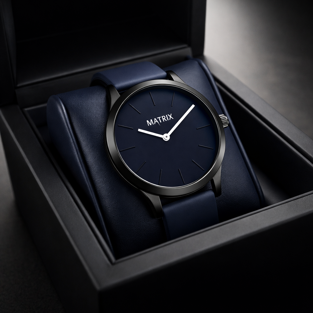 Matrix Minimalist Silicone Strap Analog Watch for Men & Boys